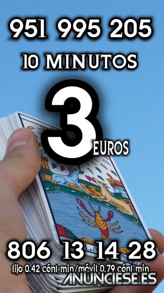  TAROT Y VIDENTES TELEFÓNICO 10 MINUTOS 3 EUROS VISA 
