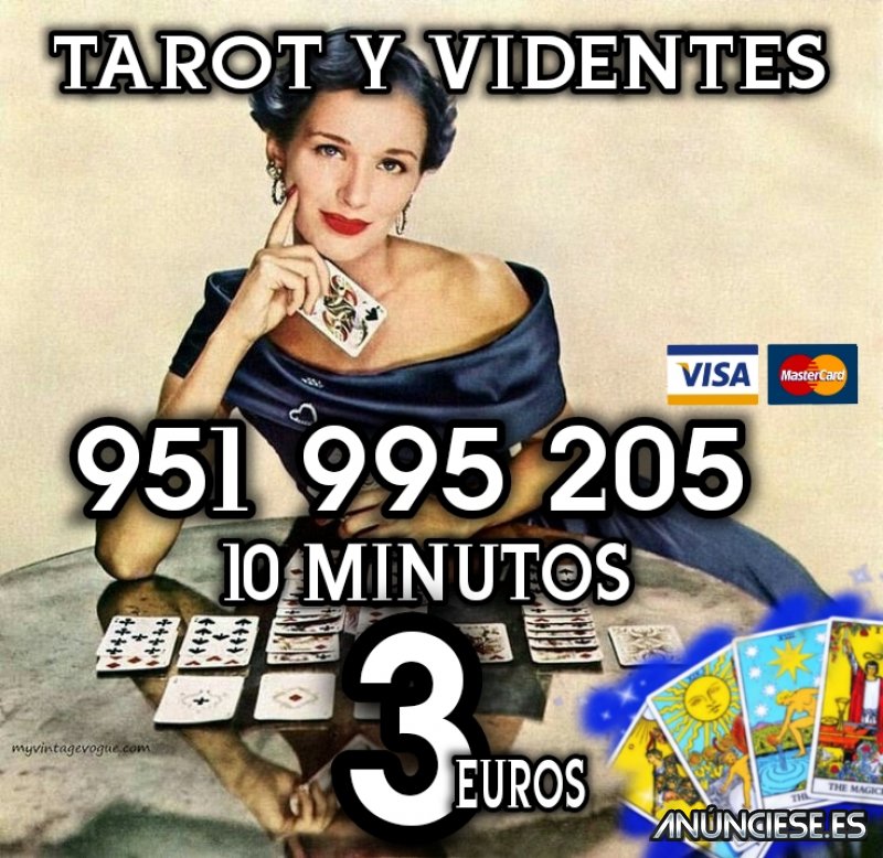  TAROT Y VIDENTES 10 MINUTOS 3 EUROS VISA 
