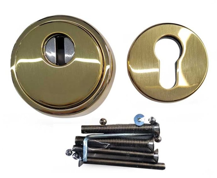 Kit de fijación de seguridad Disec con tornillos de acero bonificado y bolas de acero antitaladro para blindaje.